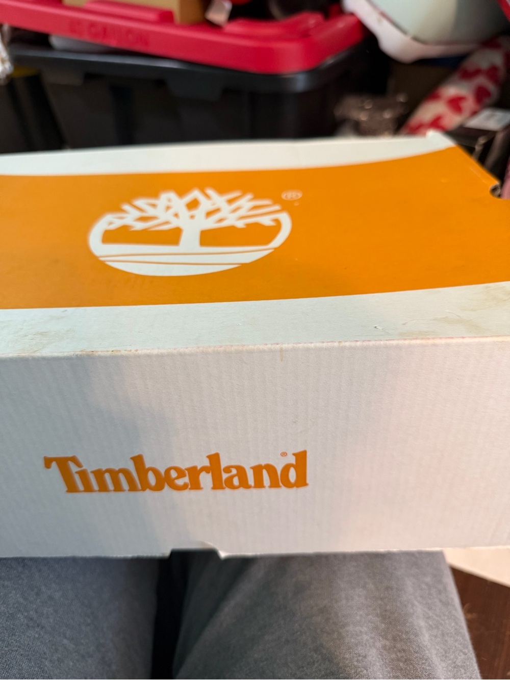 Timberland Orange and White Branded Shoe Box - Picture 2 of 4